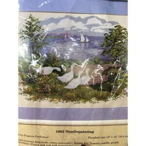 The Creative Circle 1986 Wandering Geese Cross Stitch Kit #1663 Vintage New